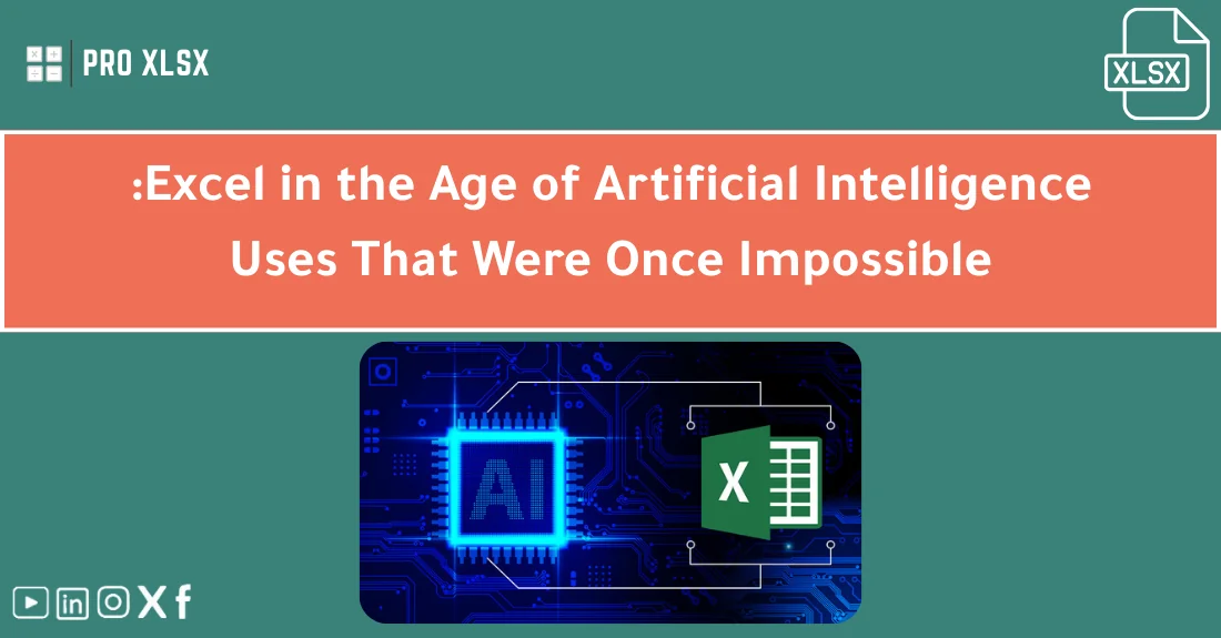 صورة تحتوي على عنوان المقال حول: " How AI & Excel Revolutionize Data Handling Today" مع عنصر بصري معبر