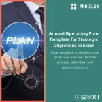 Annual Operating Plan Template for Strategic Objectives in Excel