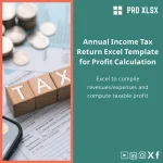 Annual Income Tax Return Excel Template for Profit Calculation
