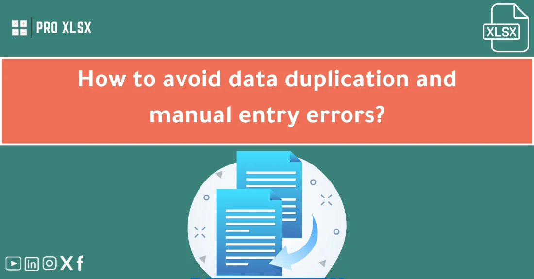 صورة تحتوي على عنوان المقال حول: " Avoiding Data Duplication: Tips to Prevent Errors" مع عنصر بصري معبر