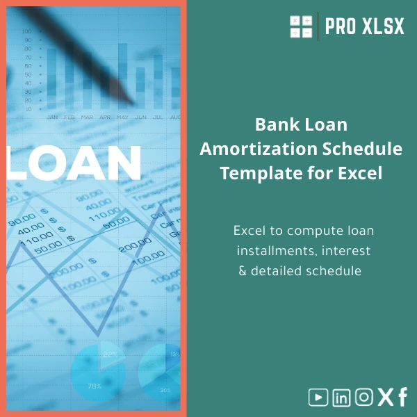 Bank-loan-amortization-schedule-en180 Bank Loan Amortization Schedule Template for Excel - Image 1