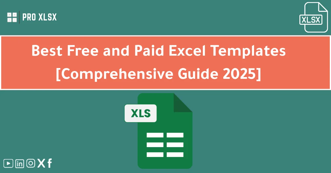 صورة توضيحية تحتوي على عنوان المقال حول : " Best Free Paid Excel Templates 2025 Guide" مع عنصر بصري معبر