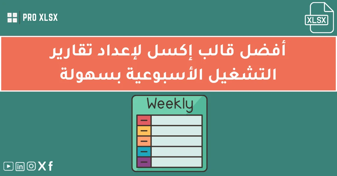 صورة تحتوي على عنوان المقال حول: " اكتشف أفضل قالب لتقارير التشغيل الأسبوعية بسهولة" مع عنصر بصري معبر