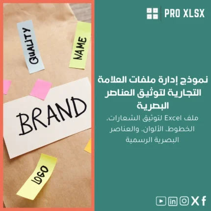 نموذج إدارة ملفات العلامة التجارية لتوثيق العناصر البصرية