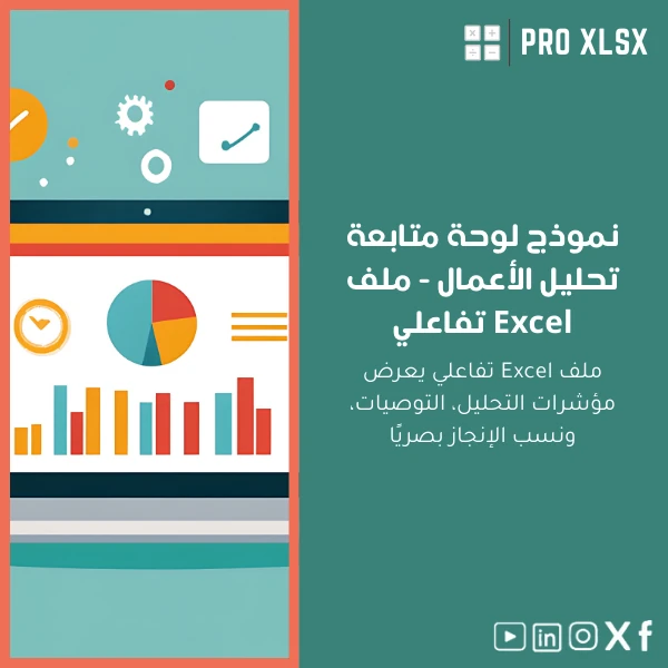 Business-Analysis-dashboard-template-ar950 نموذج لوحة متابعة تحليل الأعمال - ملف Excel تفاعلي - الصورة 1