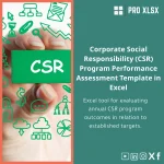 CSR Performance Evaluation Template for Annual Programs in Excel
