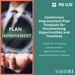 Continuous Improvement Plan Template for Excel Tracking
