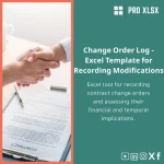 Contract Change Orders Log Excel Template for Tracking Costs