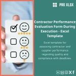 Contractors Performance Evaluation Template for Execution