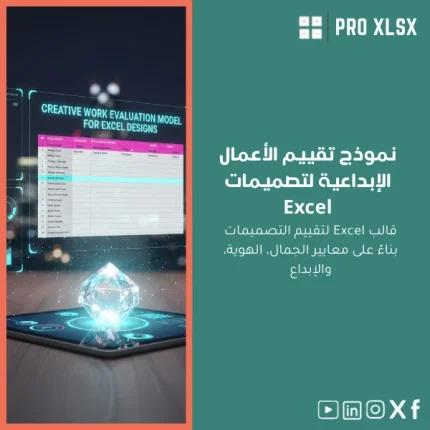 نموذج تقييم الأعمال الإبداعية لتصميمات Excel