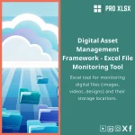 Digital Assets Tracker Template for Images, Videos, Designs