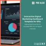 Interactive Digital Marketing Dashboard Template for KPIs