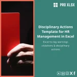 Disciplinary Actions Template for HR Management in Excel