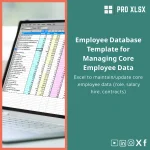 Employee Database Template for Managing Core Employee Data