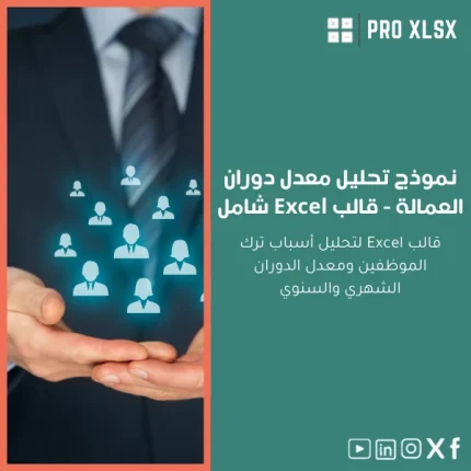 نموذج تحليل معدل دوران العمالة - قالب Excel شامل