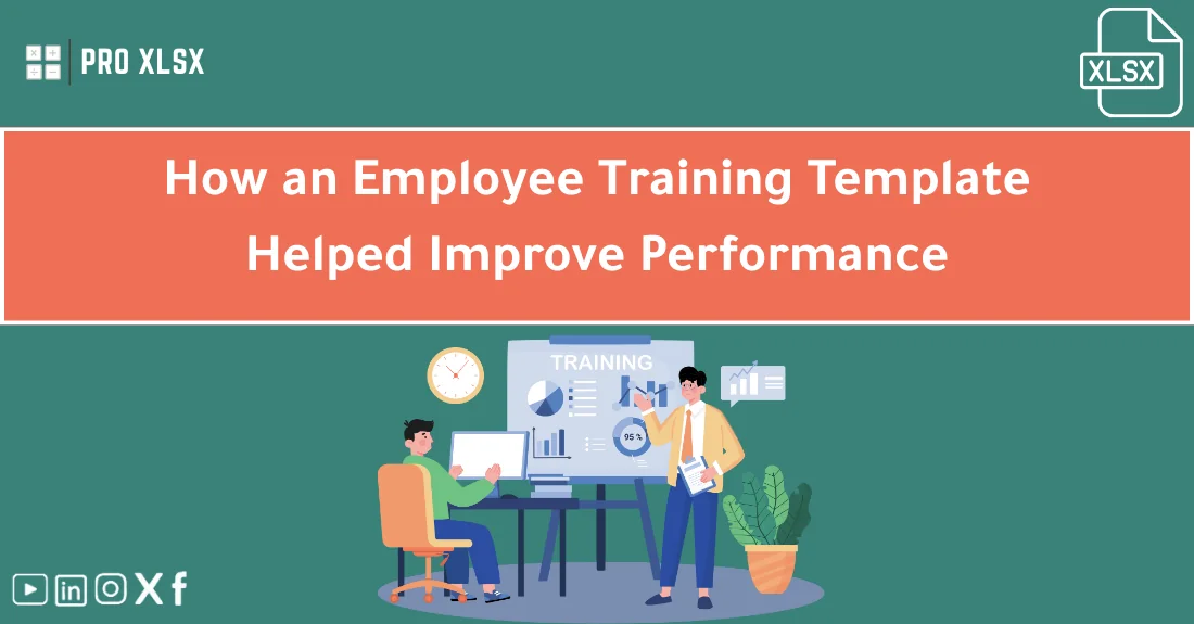صورة تحتوي على عنوان المقال حول: " Boost Performance with Employee Training Template" مع عنصر بصري معبر