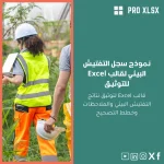 نموذج سجل التفتيش البيئي لقالب Excel للتوثيق