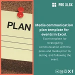 Event Media Communication Plan Excel Template