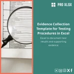 Evidence Collection Template for Testing Procedures in Excel