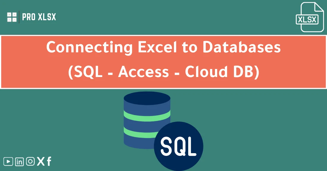 صورة تحتوي على عنوان المقال حول: " Excel & SQL Integration Simplified for You" مع عنصر بصري معبر