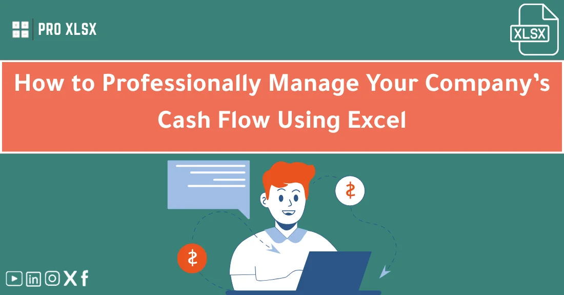 صورة تحتوي على عنوان المقال حول: " Master Excel Cash Flow Templates to Boost Profits" مع عنصر بصري معبر