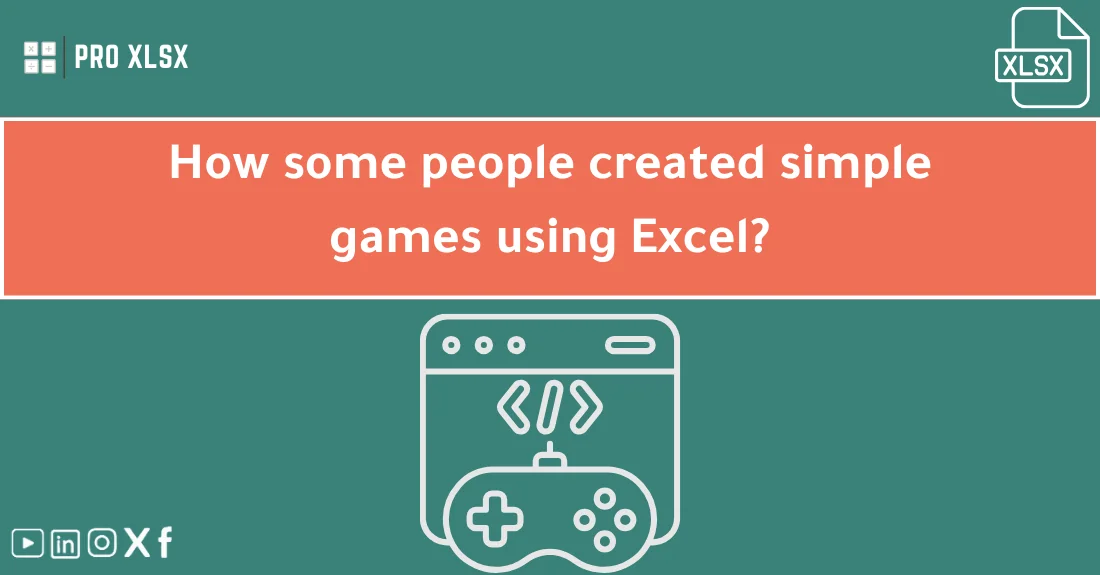 Dashboard screenshot showing Excel game development with simple interactive spreadsheet game elements.