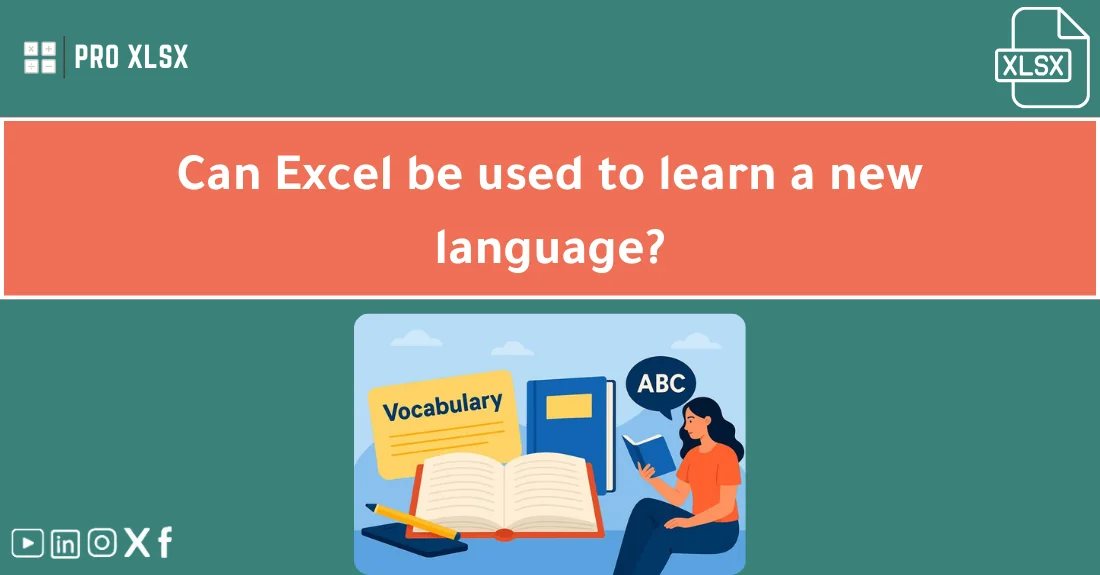 Dashboard template in Excel language learning format showing vocabulary lists and progress tracking charts.