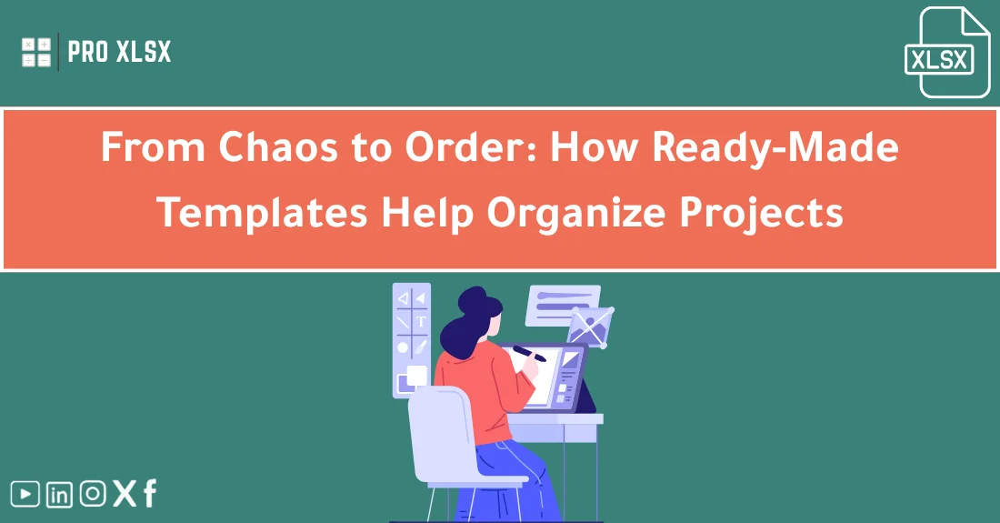 Dashboard view of Excel project templates organizing tasks