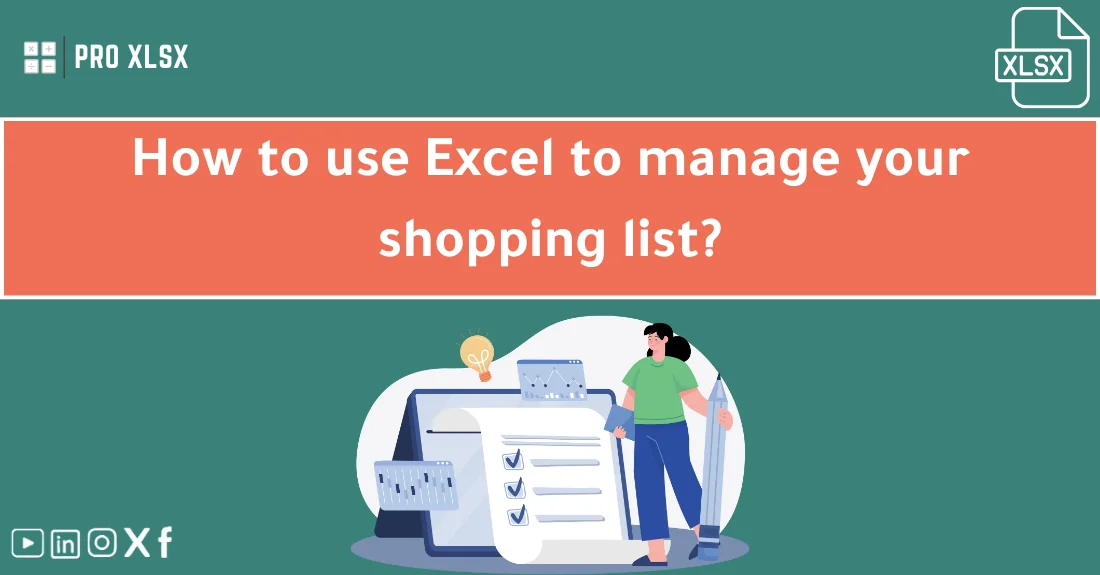 Excel shopping list template for organizing purchases and managing household budget efficiently
