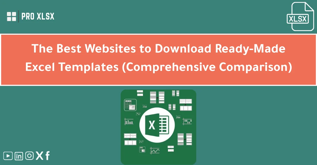 صورة تحتوي على عنوان المقال حول: " Top Excel Template Websites Reviewed 2024" مع عنصر بصري معبر