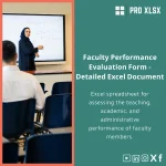 Excel Faculty Performance Evaluation Template for Educators