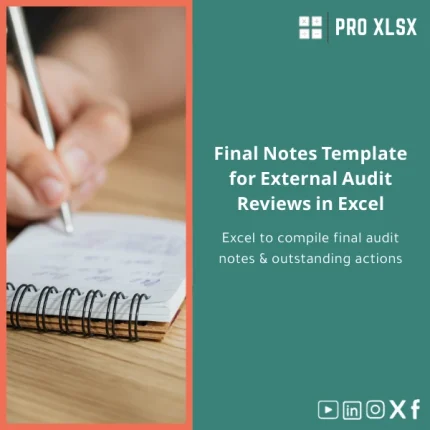 Final Notes Template for External Audit Reviews in Excel