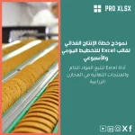 نموذج خطة الإنتاج الغذائي لقالب Excel للتخطيط اليومي والأسبوعي