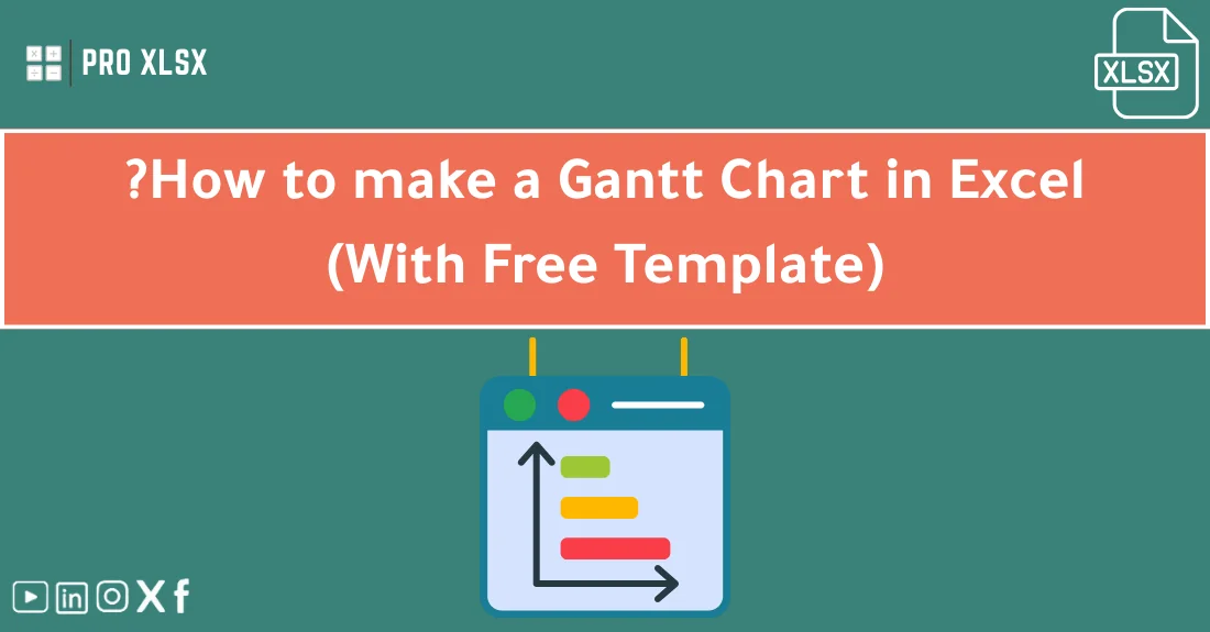 صورة تحتوي على عنوان المقال حول: " Create a Gantt Chart in Excel Easily (Free Template)" مع عنصر بصري معبر
