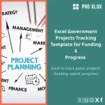Excel Government Projects Tracking Template for Funding & Progress