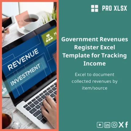 Government Revenues Register Excel Template for Tracking Income