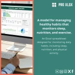 Daily Healthy Habits Management Template for Sleep and Diet