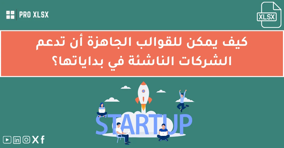صورة تحتوي على عنوان المقال حول: " تعرف على أهمية القوالب للشركات الناشئة في النجاح" مع عنصر بصري معبر
