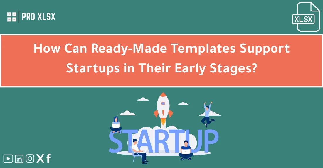 صورة تحتوي على عنوان المقال حول: " How Ready Templates Support Startups for Success" مع عنصر بصري معبر