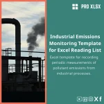 Industrial Emissions Monitoring Template for Excel Tracking