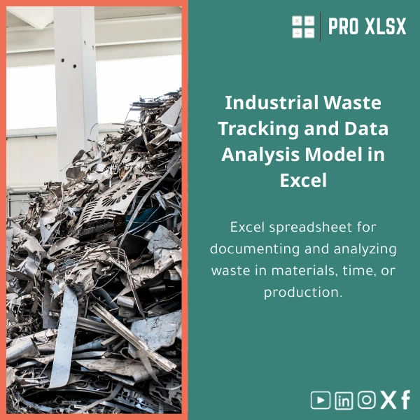 Industrial-waste-tracking-template-en679 Industrial Waste Tracking Template for Excel Analysis - Image 1