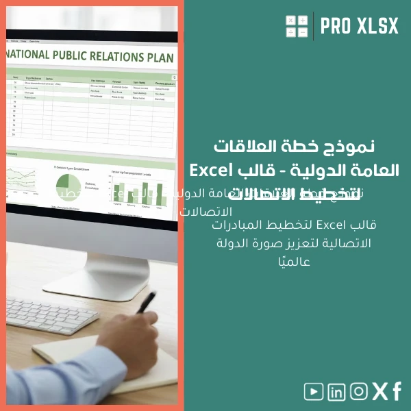 International-Public-Relations-Plan-ar1223 نموذج خطة العلاقات العامة الدولية - قالب Excel لتخطيط الاتصالات - الصورة 1