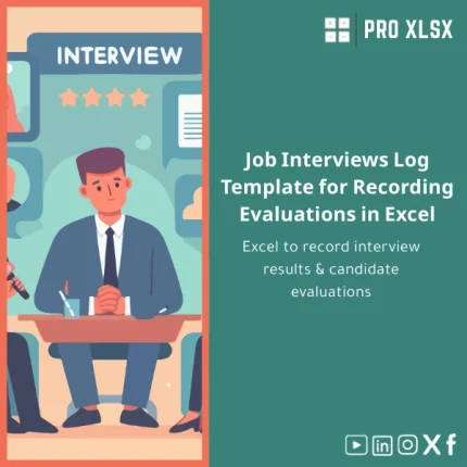 Job Interviews Log Template for Recording Evaluations in Excel