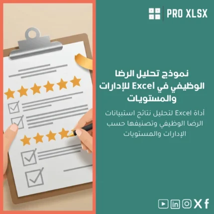نموذج تحليل الرضا الوظيفي في Excel للإدارات والمستويات