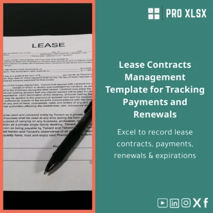 Lease Contracts Management Template for Tracking Payments and Renewals
