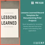 Lessons Learned Register Guide and Template