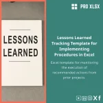 Lessons Learned Tracking Template for Project Action Follow-Up