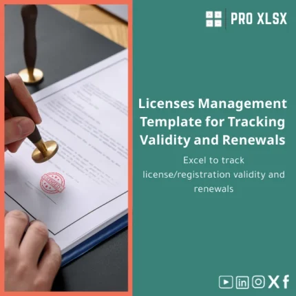 Licenses Management Template for Tracking Validity and Renewals