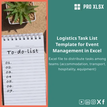 Logistics Task List Template for Event Management in Excel