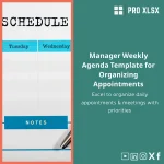 Manager Weekly Agenda Template for Organizing Appointments